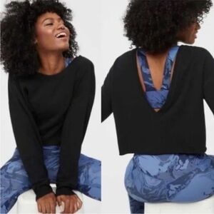 Aerie OFFLINE Open Back Crop Sweatshirt